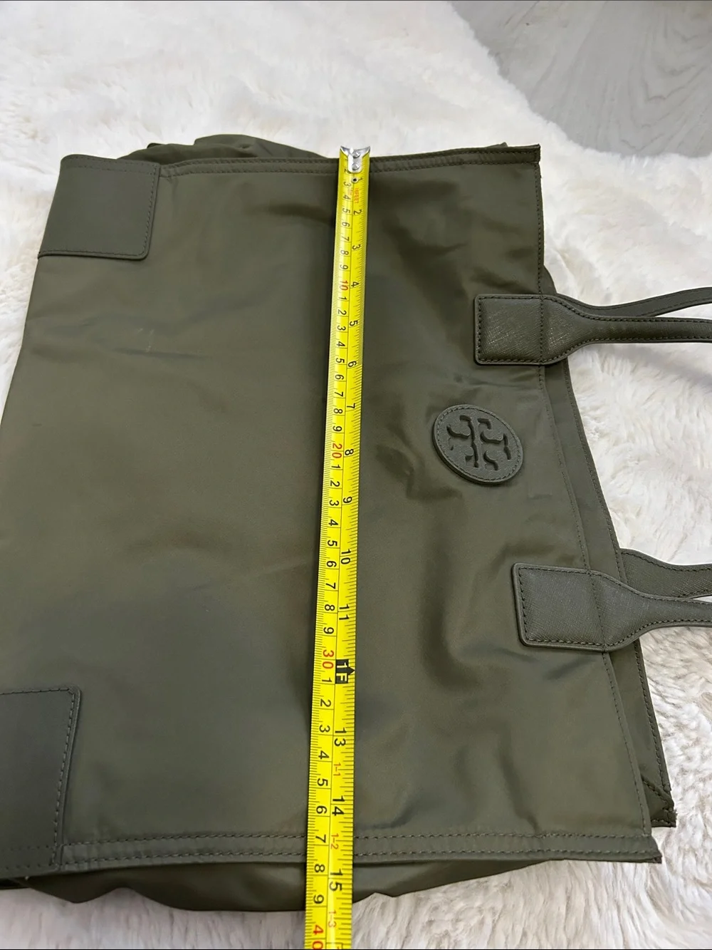 Tory Burch Ella Nylon Packable Tote Olive